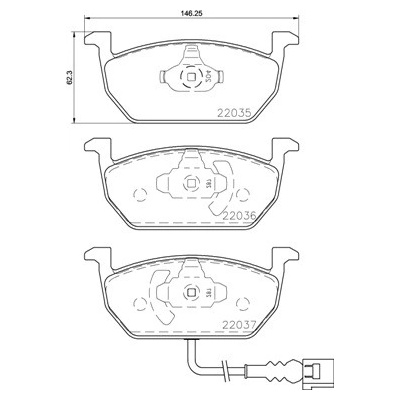 BREMBO Sada brzdových platničiek kotúčovej brzdy P85137