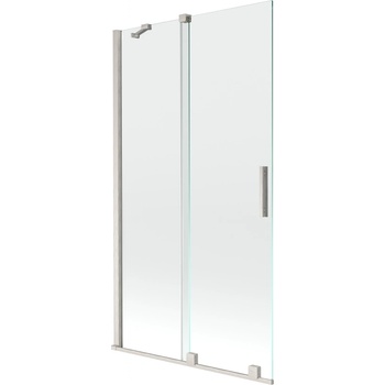 Mexen Velar двукрилен плъзгащ се параван за вана 100 x 150 cm, прозрачен, четкан никел - 896-100-000-01-97 (896-100-000-01-97)