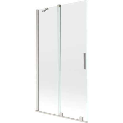 Mexen Velar двукрилен плъзгащ се параван за вана 100 x 150 cm, прозрачен, четкан никел - 896-100-000-01-97 (896-100-000-01-97)