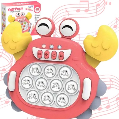Woopie POP IT elektronická antistresová zručnostný krab červený