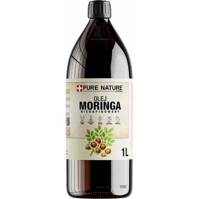 MORINGOVÝ OLEJ PŘÍRODNÍ NERAFINOVANÝ LISOVANÝ ZA STUDENA PURE NATURE 1l