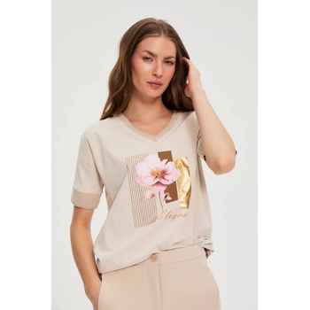 Moodo Бежова блуза с принт Moodo Moodo | Bezhov | ЖЕНИ | 38
