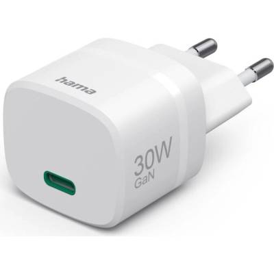 Hama Зарядно устройство HAMA 201964 - 30W GaN USB-C, бяло (HAMA-201964)
