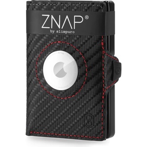 Slimpuro ZNAP Airtag портфейл за 8 карти с отделение за монети 8, 9 x 1, 5 x 6, 3 см (ШxВxД) с RFID защита (ZNAPAirCrbRac8) (ZNAPAirCrbRac8) - klarstein