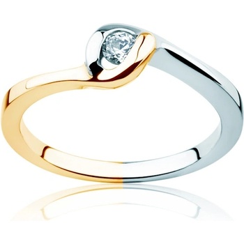 SAVICKI Годежен пръстен Minimalism : двуцветно злато, диамант