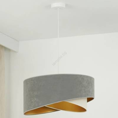 Brilagi - LED Пендел LYRA 1xE27/15W/230V сив/кремав/златист (BG1733)