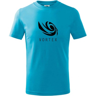 Vortex logo jednofarebné tričko detské svetlý tyrkys