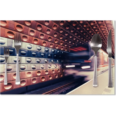 Sablio Prestieranie Metro na farebnej stanici 40x30cm