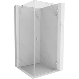 Mexen Lunar-B сгъваема душ кабина дясна 90 x 90 см, прозрачна, четкан никел - 832-090-090-97-00-P (832-090-090-97-00-P)