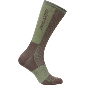 Icebreaker Мъжки чорапи за бягане Icebreaker Merino Run+ Ultralight Crew Running socks - Porcini / Lichen - размер 42-44 (EU) (201-8162-0812)
