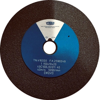 Tyrolit Brusný kotouč plochý 150 x 10 x 20 mm 49C100L9V40 T416320