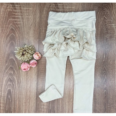 NuNa Kids Legíny s volánky na zadečku béžové béžová