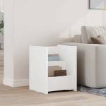 vidaXL Етажерка за списания Бяло 35 x 35 x 45 см Инженерна дървесина (890864)