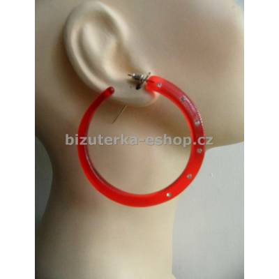 Bizuterka-eshop.cz kruhy 05763 s kamínky červené