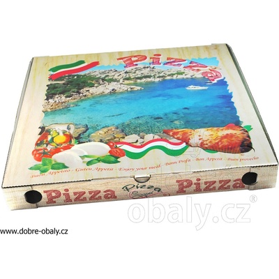 Krabice na pizzu 46x46x5 cm s potiskem
