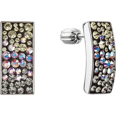 PAVONA Strieborné visiace náušnice so Swarovski krištáľmi mesačné 31303.3 moonlight