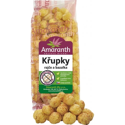 Amaranth life s.r.o. křupky rajče a bazalka bezlepkové 80 g