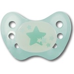 Dentistar Силиконова светеща залъгалка Dentistar - Зелена звезда, размер 1 (22203) - baby