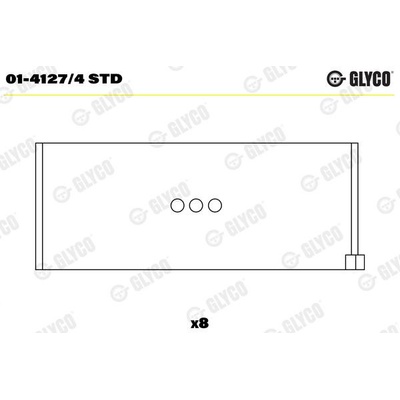 Ojniční ložisko GLYCO 01-4127/4 STD - sada
