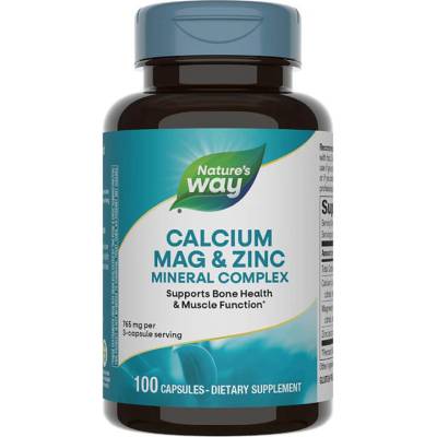 Nature's Way Calcium, Magnesium & Zinc, 100 капсули, Nature's Way (41410)