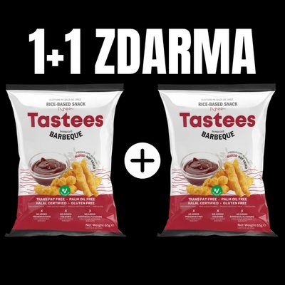TASTEES Pečené bezlepkové křupky BARBEQUE 2 x 65 g – Zboží Dáma