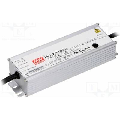 MEAN WELL HLG-80H-C350A Napájecí zdroj: spínaný; LED; 90W; 128÷257VDC; 210÷350mA; IP65