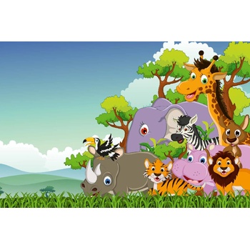 DIMEX ART s. r. o Флизелинов фототапет анимационно сафари 375 x 250 см