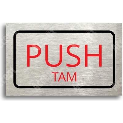 ACCEPT Tabulka SEM - TAM - typ 35 (80 x 50 mm) - stříbrná tabulka - barevný tisk
