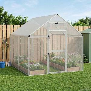 vidaXL Клетка за птици Сребристо 181, 5 x 221 x 173, 5 см (42036855)