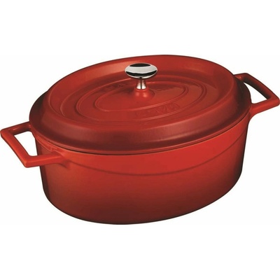 LAVA Metal Hrnec litinový oválný červený obsah 4,8 l 29 cm LVOTC29K2R