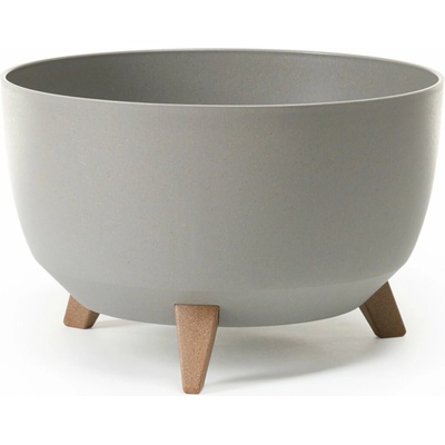 Nohel Garden Žardinka ROMA ECO WOOD 4v1 plastová + 3 ks nožičiek 24x15cm šedá