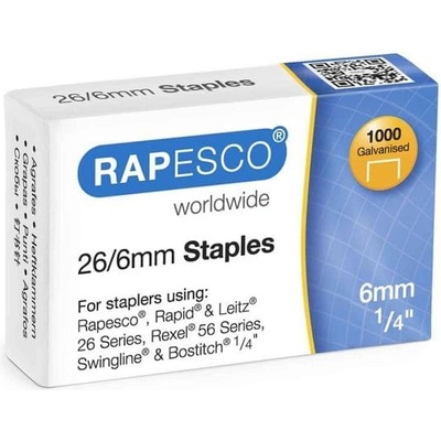 Rapesco Телчета за телбод, размер 26/6 mm, 1000 броя (1090140032)
