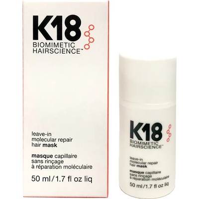 K18HAIR Molecular Repair Leave-In Hair Mask Маска за коса за жени 50 ml опция С кутийка