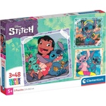 Clementoni Детски пъзел Clementoni от 3 x 48 части - Стич (25321) - baby