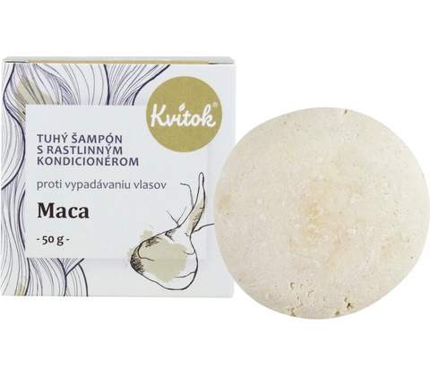 Kvítok tuhý šampon proti vypadávání vlasů Maca 50 g