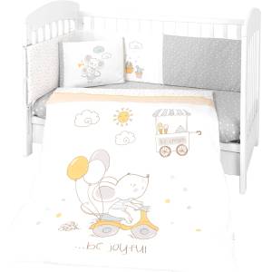KikkaBoo Бебешки спален комплект Kikkaboo - 70 x 140 cm, 6 части, Joyful Mice (41101060073)
