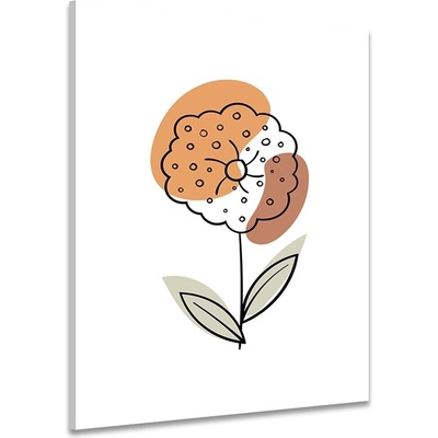 Obraz minimalistický květ na bílém pozadí No2 - 80x120