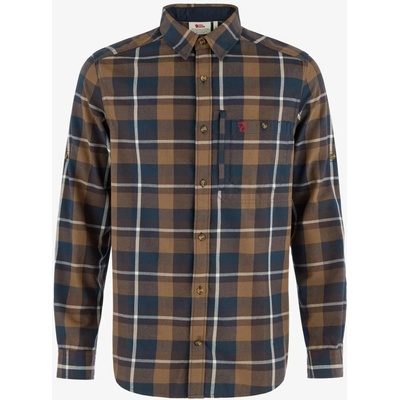 Fjallraven Fjallglim treková košile regular wood brown/black oak