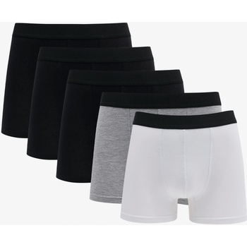 Nedeto Комплект от пет мъжки боксерки в черно, сиво и бяло Nedeto Nedeto | Cheren | МЪЖЕ | L