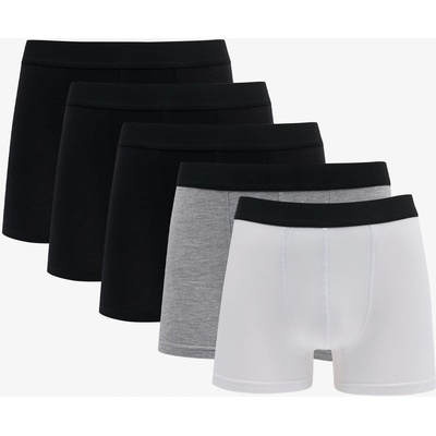 Nedeto Комплект от пет мъжки боксерки в черно, сиво и бяло Nedeto Nedeto | Cheren | МЪЖЕ | L