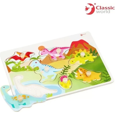 Classic World Дървен Пъзел Динозавъри - Classic World