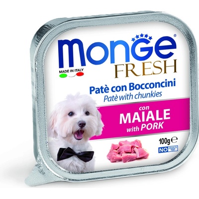 Monge Adult Dog Fresh paté s kúskami mäsa bravčové 100 g
