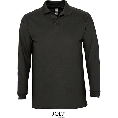 Sol's Winter II Polo s dlhým rukávom čierne