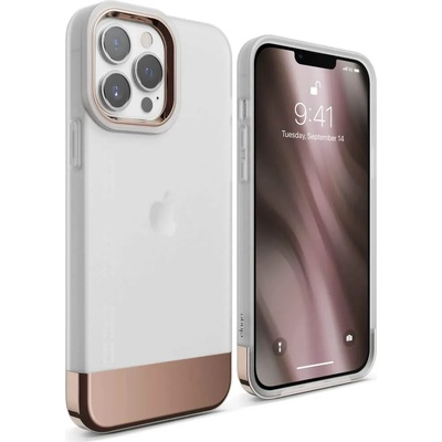 elago Glide Case - удароустойчив силиконов (TPU) калъф за iPhone 13 Pro Max (мат-розово злато)