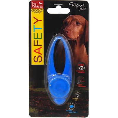 DOG FANTASY LED silikon modrý 8cm