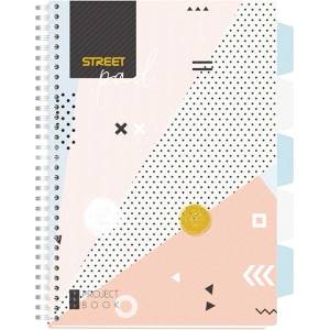 STREET Спирална тетрадка с линийка STREET Pad A/4 100 листа с цветен модел 67153 (67153)