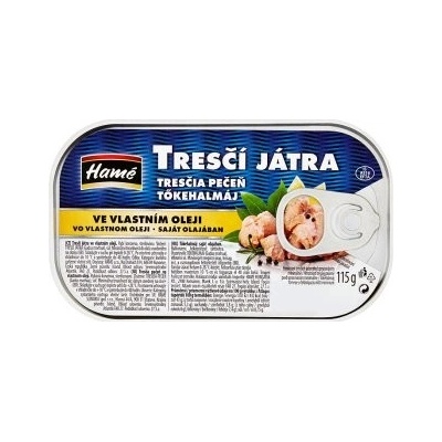 Hamé Tresčí játra ve vlastním oleji 115 g