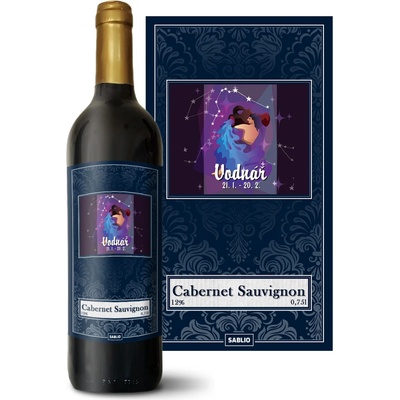 Sablio Vodnár Cabernet Sauvignon Červené víno 12 % 0,75 l (holá fľaša)