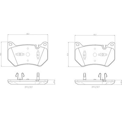 Sada brzdových platničiek kotúčovej brzdy BREMBO P 85 181
