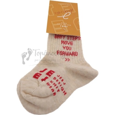 Jeej design Detské ponožky Daily notes (slonovinová)